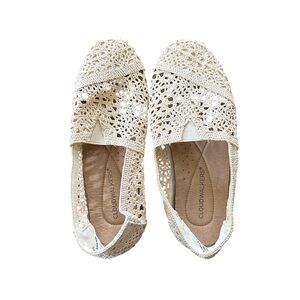 Cloudwalkers espadrilles-cream crochet- size 9